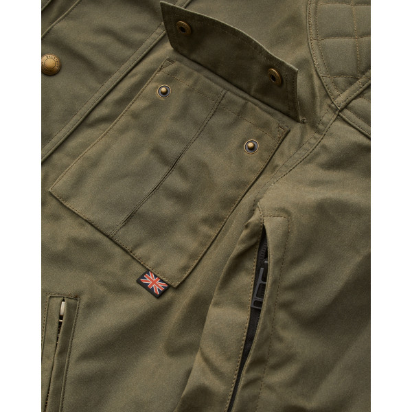 Belstaff Brooklands Waxed Cotton Jacket - Olive Green