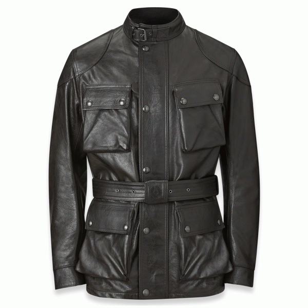 Belstaff Trialmaster Pro Hand Waxed Leather Jacket - Antique Black