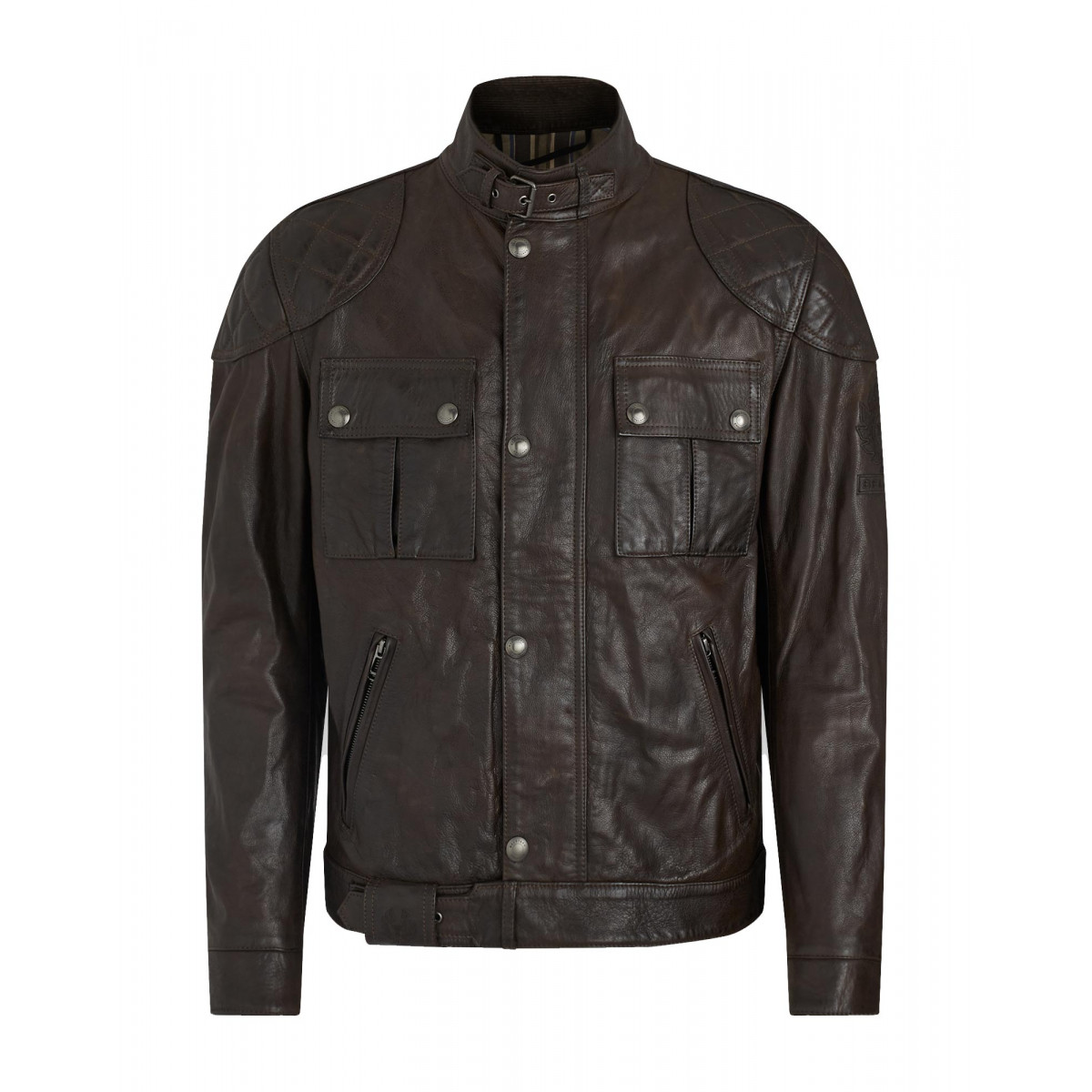Belstaff Brooklands Leather Jacket Black Brown