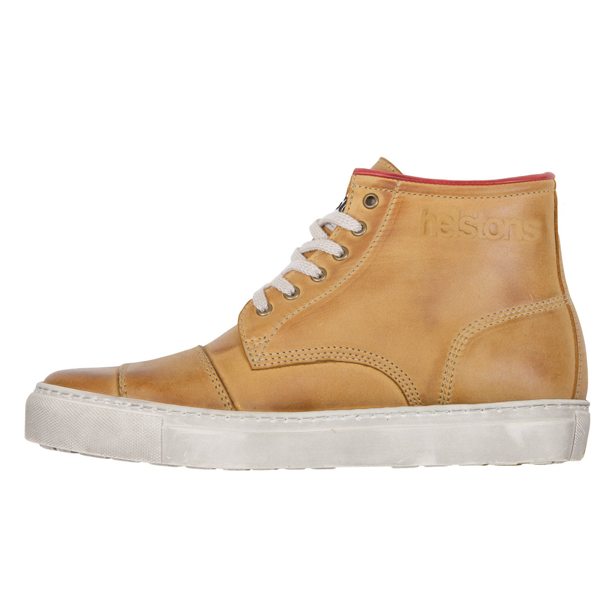 Helstons C5 Nubuck Peach Leather Motorcycle Sneakers